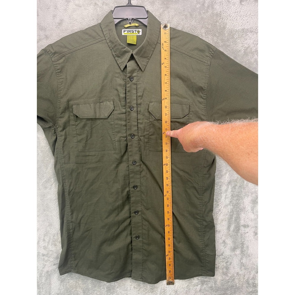 First Tactical Mens Shirt Size XLT Tall Army Green Ripstop Long Sleeve Button Up - Picture 3 of 7